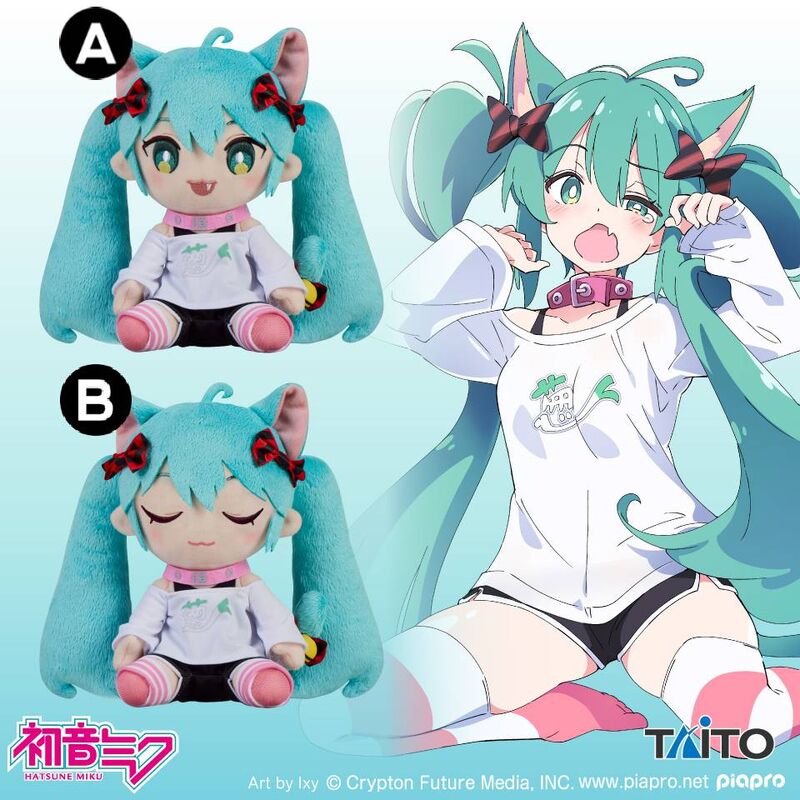 Hatsune Miku Original Plush Cat Ear T-Shirt ver B