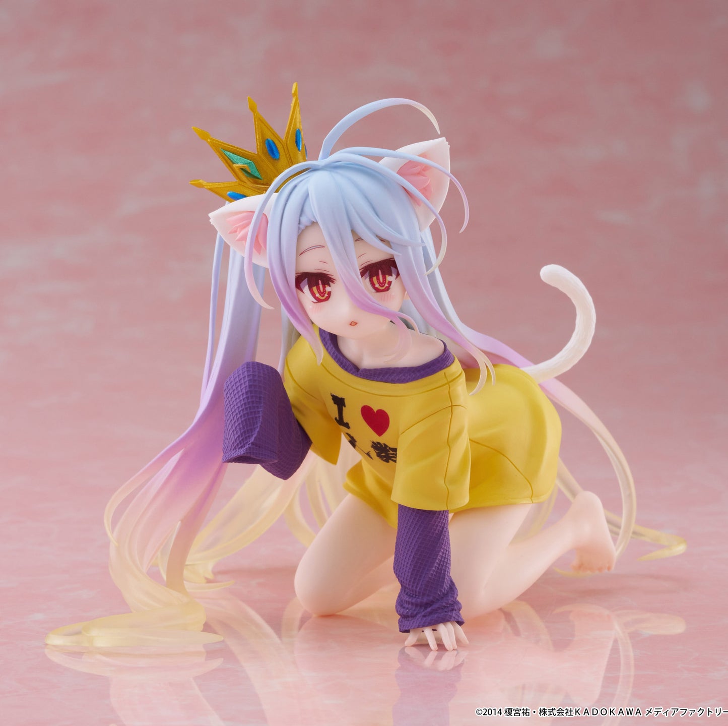 No Game No Life Desktop Cute Shiro (Cat Ear T Shirt Version)